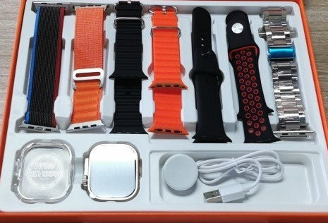 Smartwatch Serie 9 Ultra Pro - Kit 7 Pulseiras + Case de Brinde